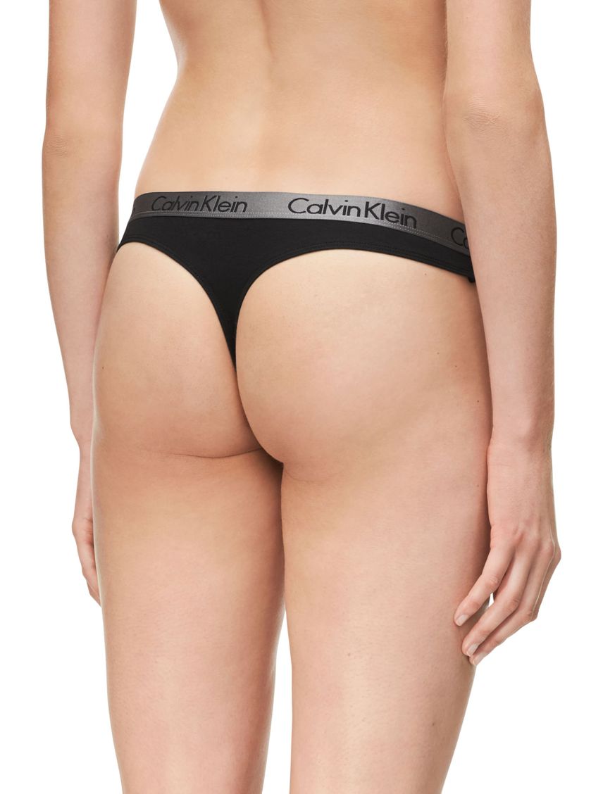 Panties Negro Tipo Tanga En Algodón Radiant Para Mujer