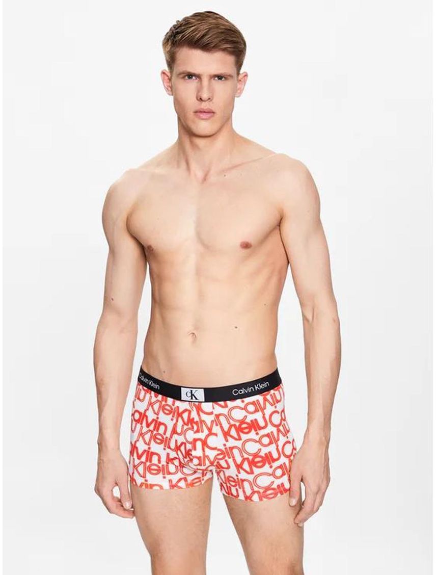 Bóxer Blanco Corto Con Estampado Hombre Calvin Klein