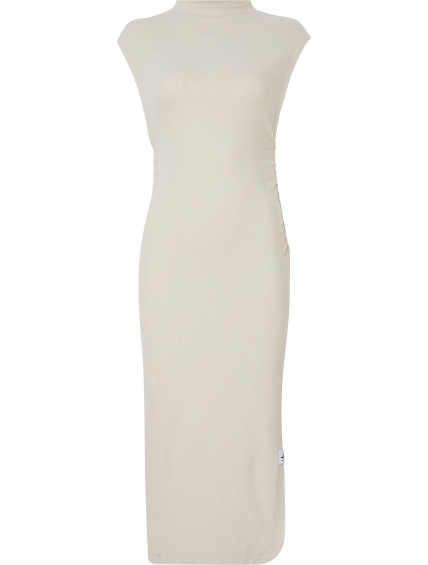 Vestido Beige De Verano Midi