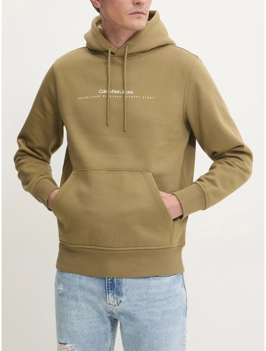 Buzo con capota y logo pequeño