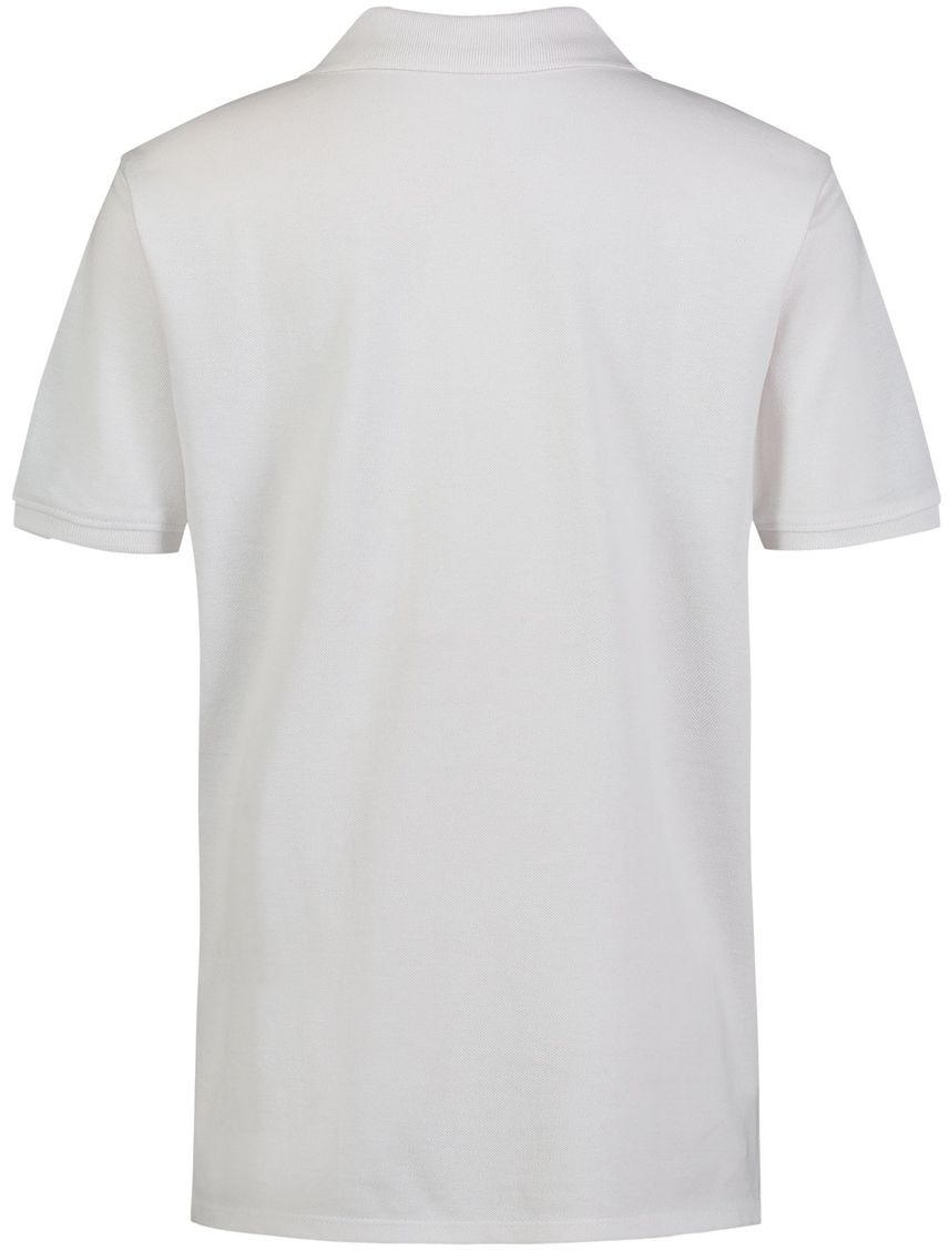 Polo blanco con logotipo en vertical para niño