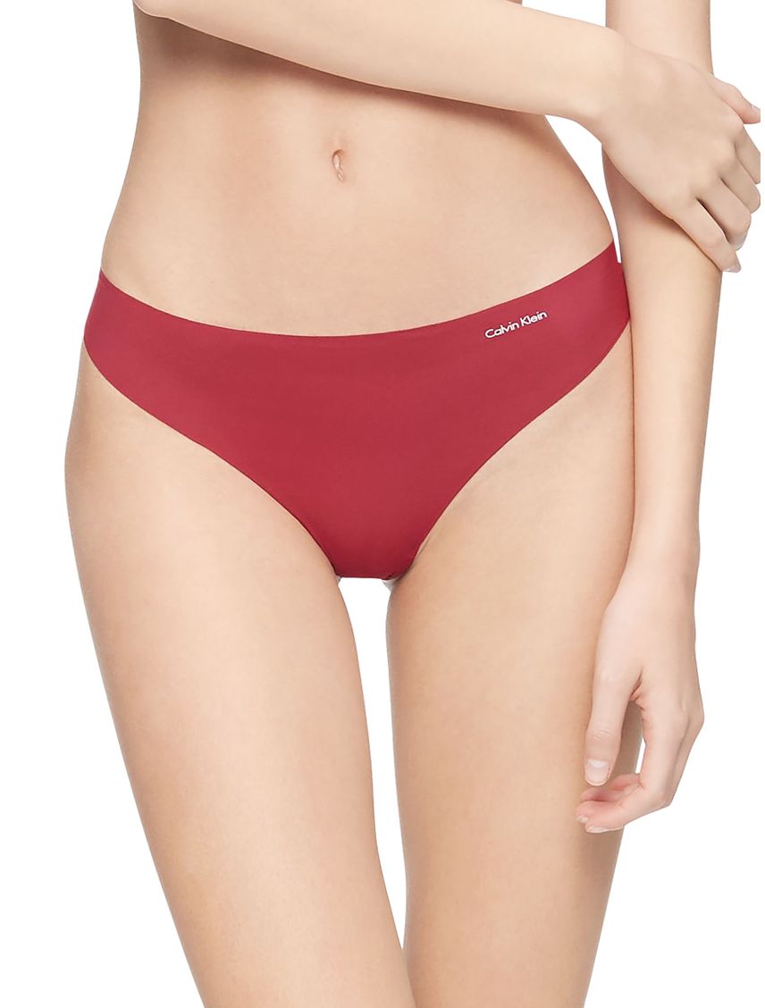 Panties Rojo Microfibra Tanga Mujer Calvin Kle Klein