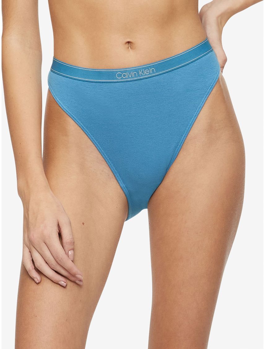 Pantie Bikini Azul Microfibra Cheeky Para Mujer