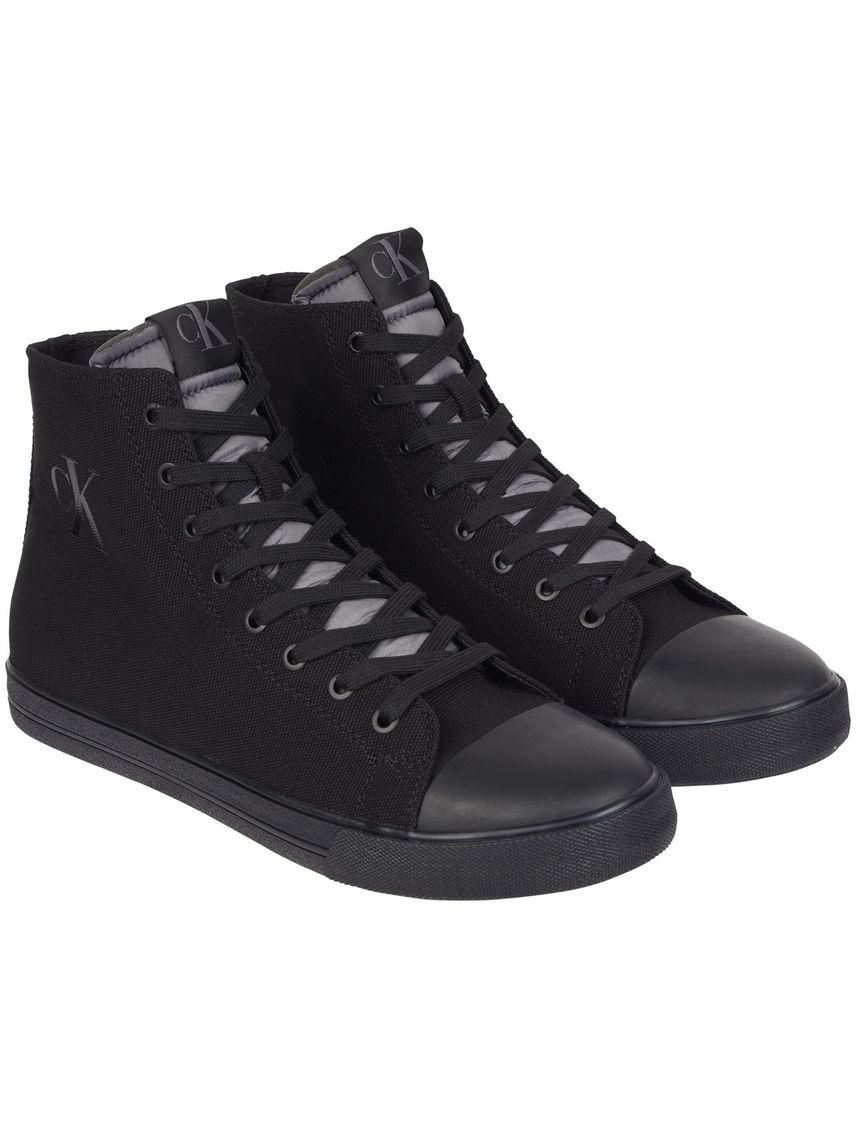 Tenis Negro Altos Vulcanizados Para Hombre