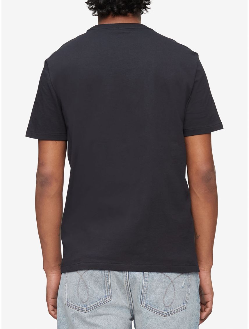 Camiseta Negro Manga Corta Smooth Algodón Solid Hombre N