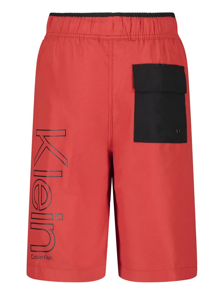 Pantalón Corto Niño Rojo Calvin Klein