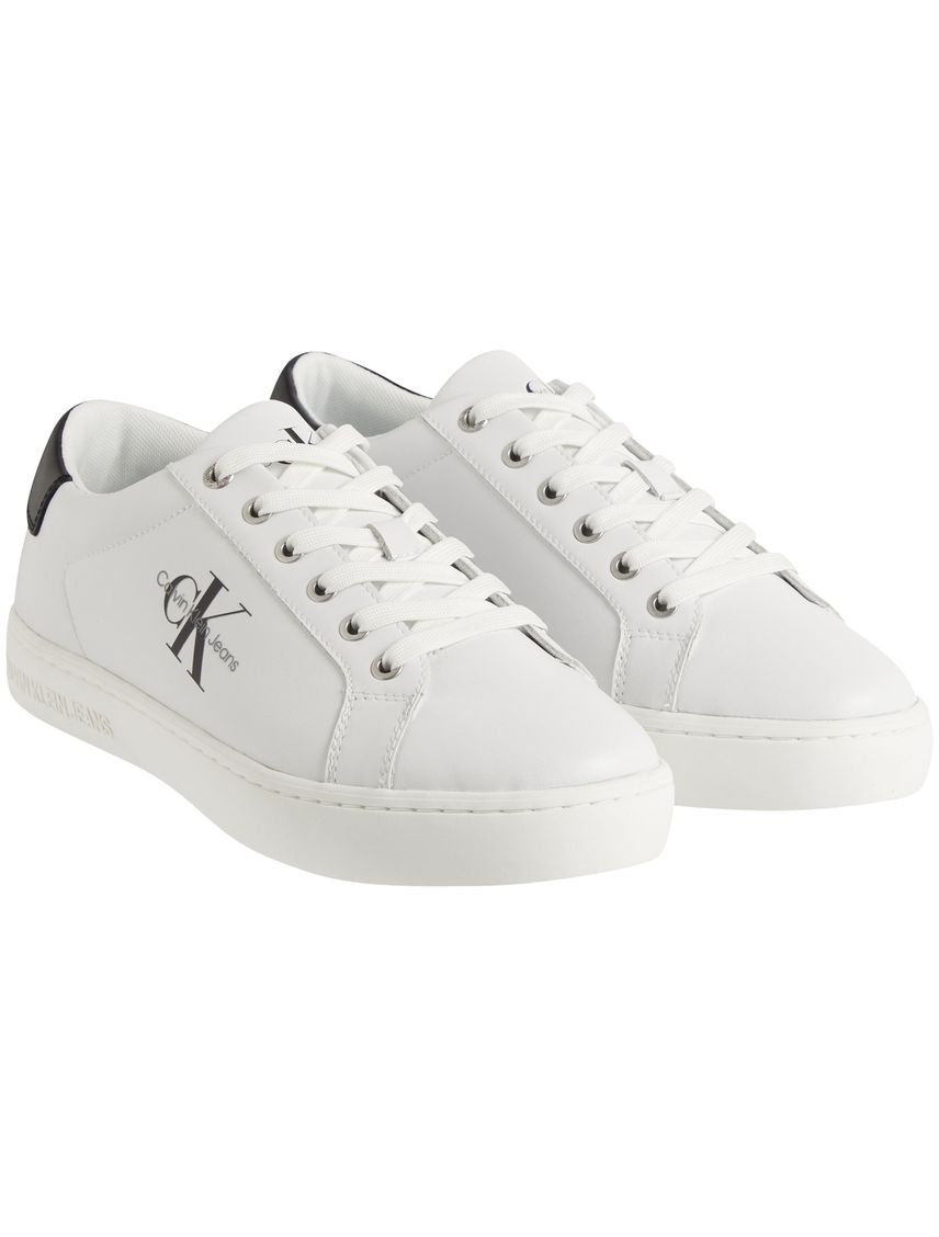 Tenis Blanco De Cuero Para Hombre
