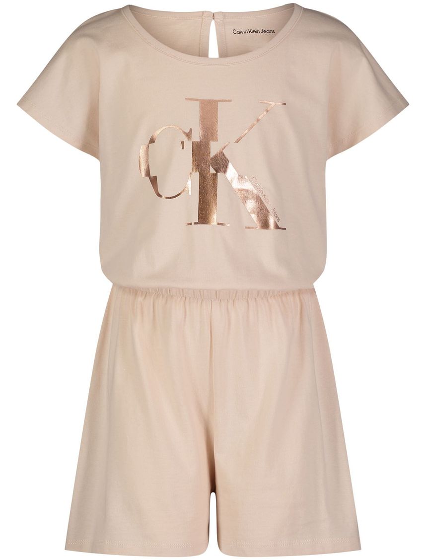 Enterizo Con Pantalón Corto Beige Para Niña