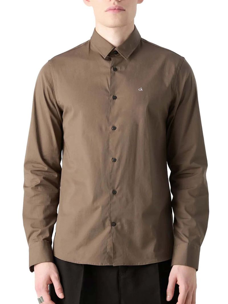 camisa-verde-slim-popelin-elastico