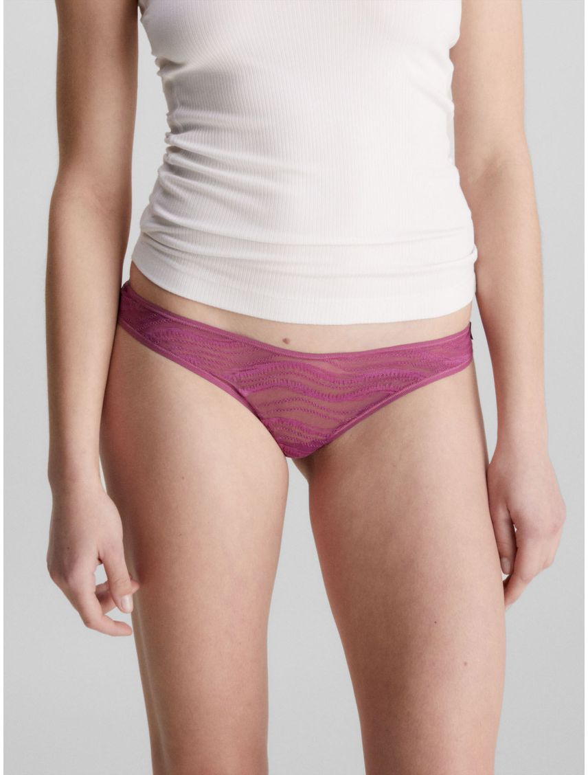 Pantie Tipo Tanga Morada De Encaje