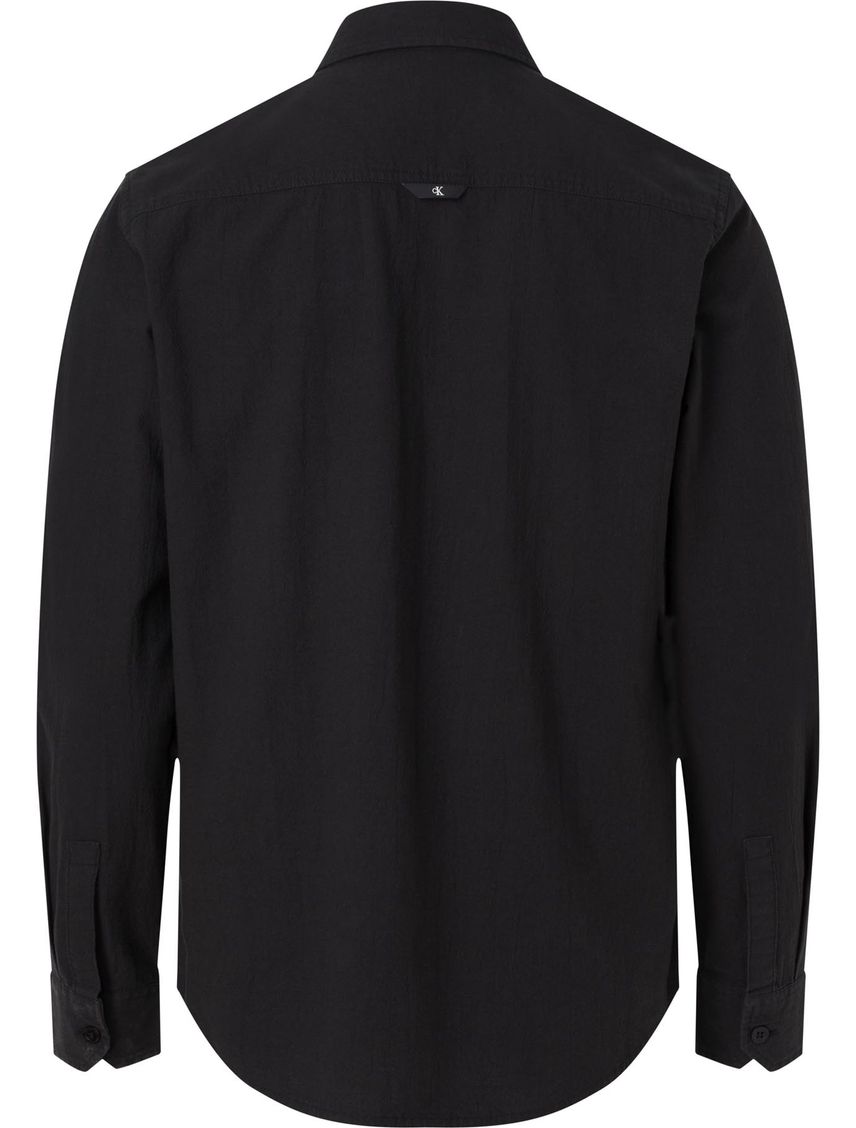 Camisa Negra Manga Larga Para Hombre