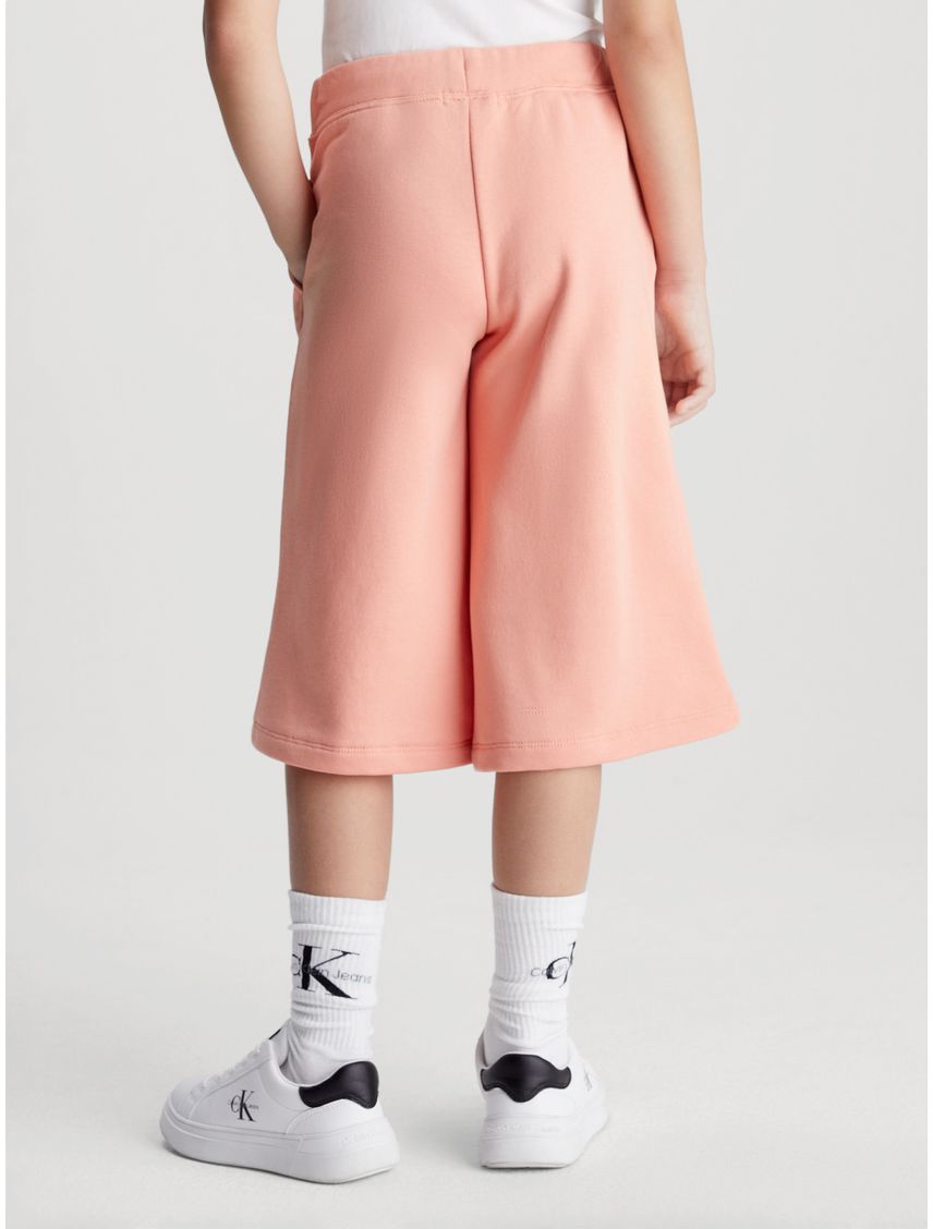 Pantalón rosado chándal culotte de felpa para niña
