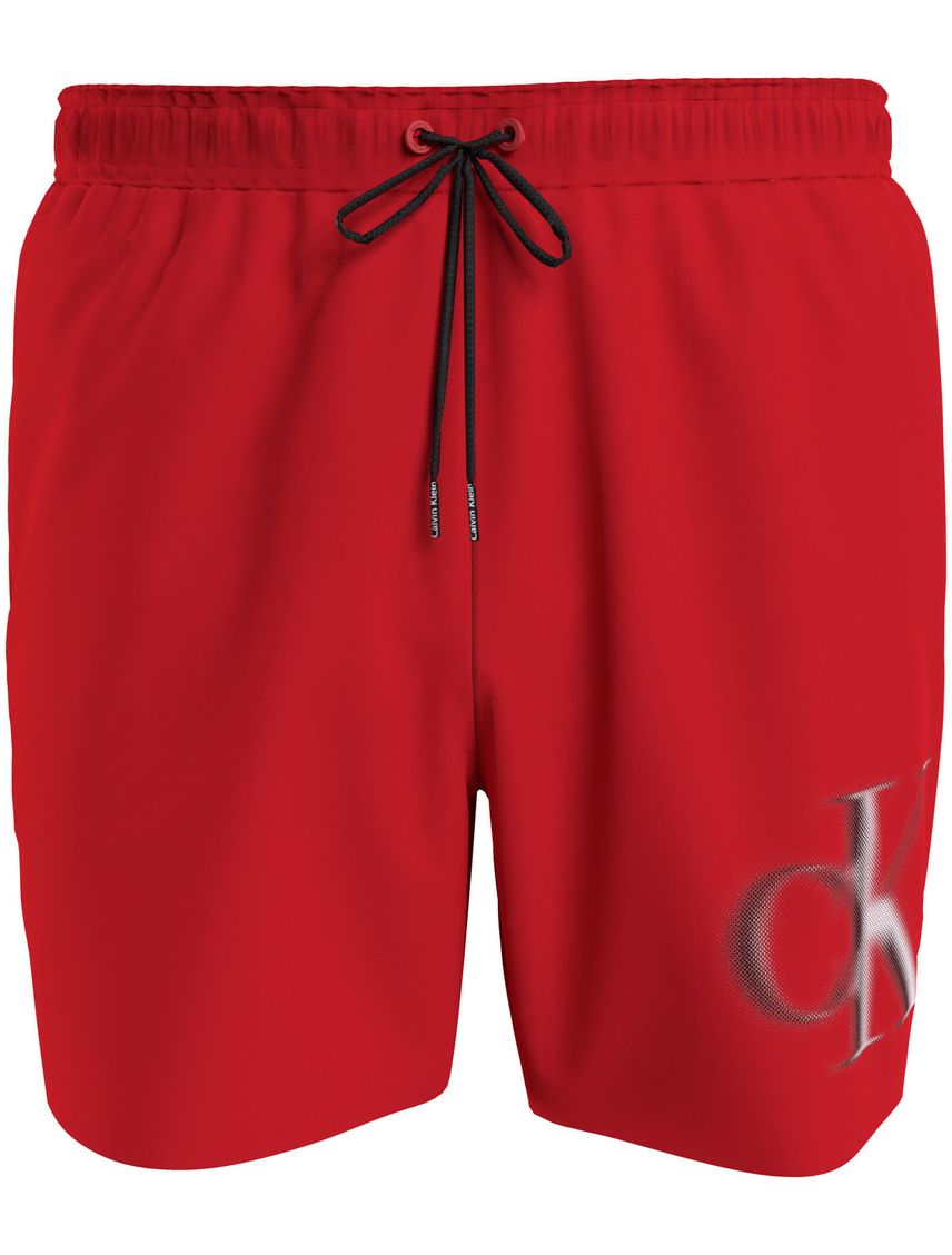 Pantaloneta Roja de Baño - Ck Monogram Para Hombre
