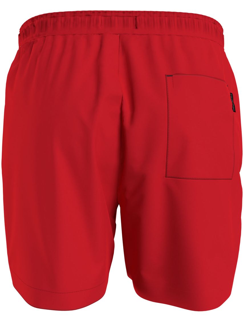 Pantaloneta Roja de Baño - Ck Monogram Para Hombre