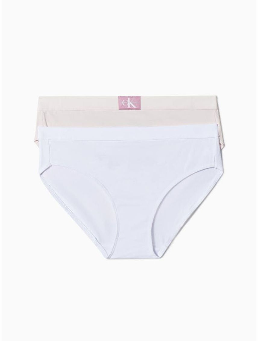 Pantie Para Niña En Algodón 2 Piezas Bikini Blanco Calvin Klein