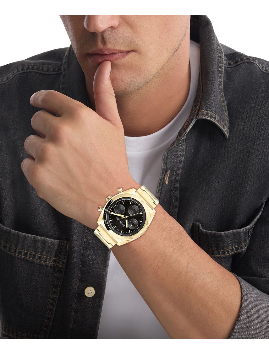 Reloj Dorado Para Hombre Ck Flex