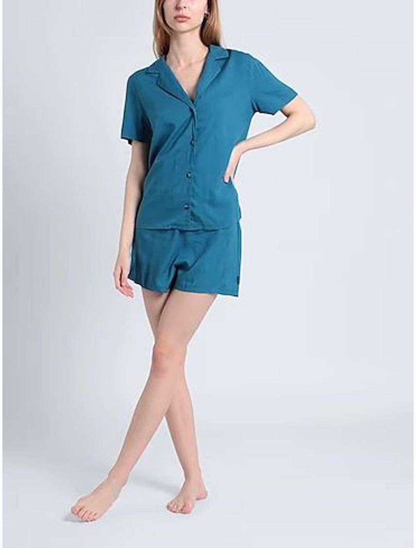 Set Azul Oscuro De Pijama Mujer Azul Calvin Klein