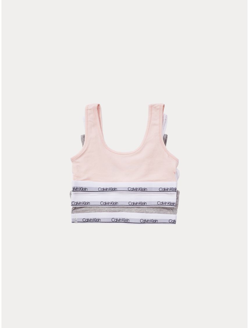Paquete multicolor de 3 bralettes - Modern cotton para niñas