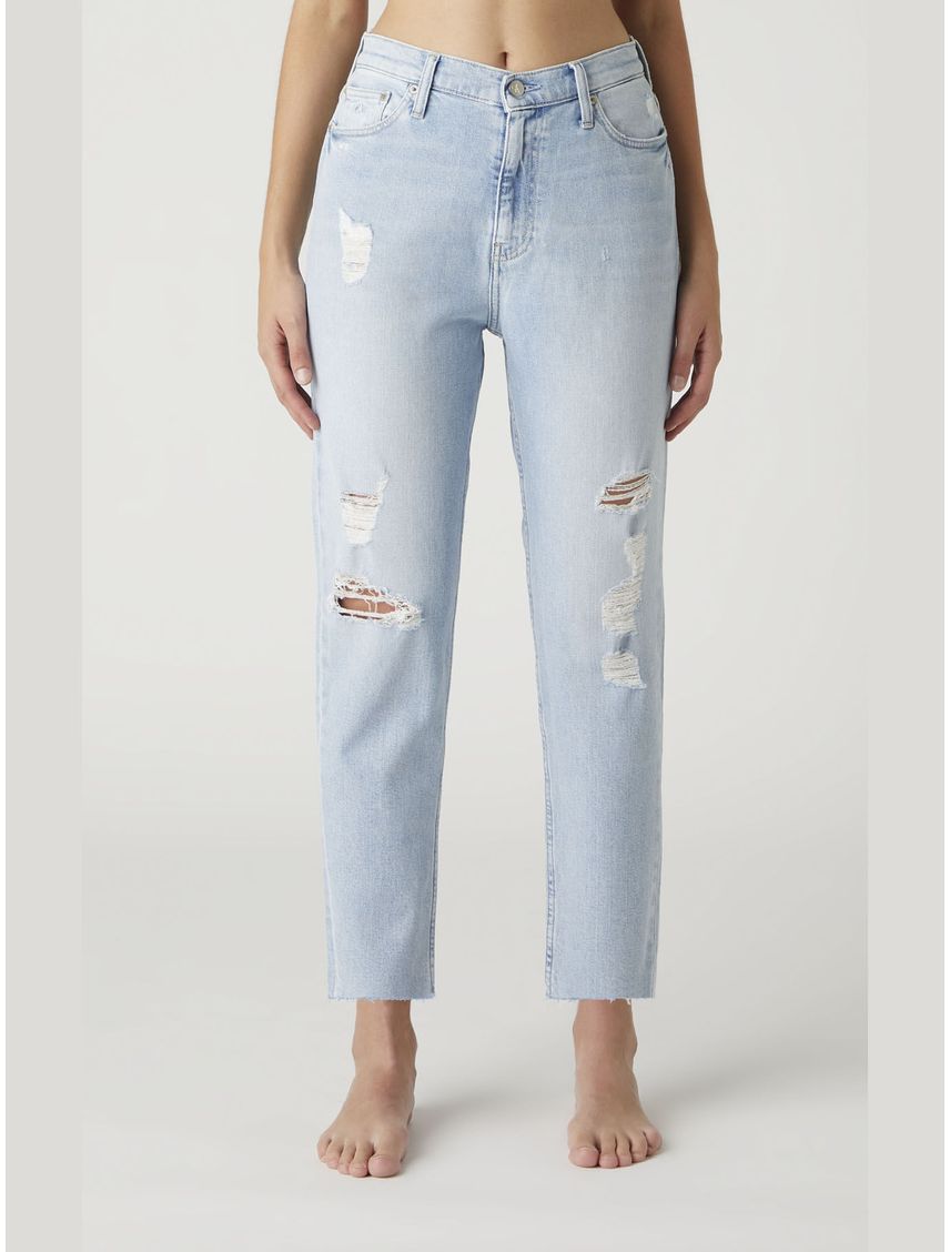 Jeans Celeste Mom Jean Para Mujer