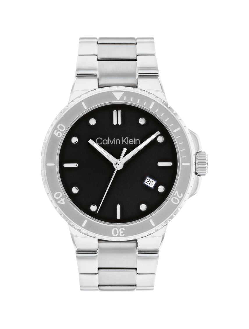 Reloj Plateado Para Hombre Marine