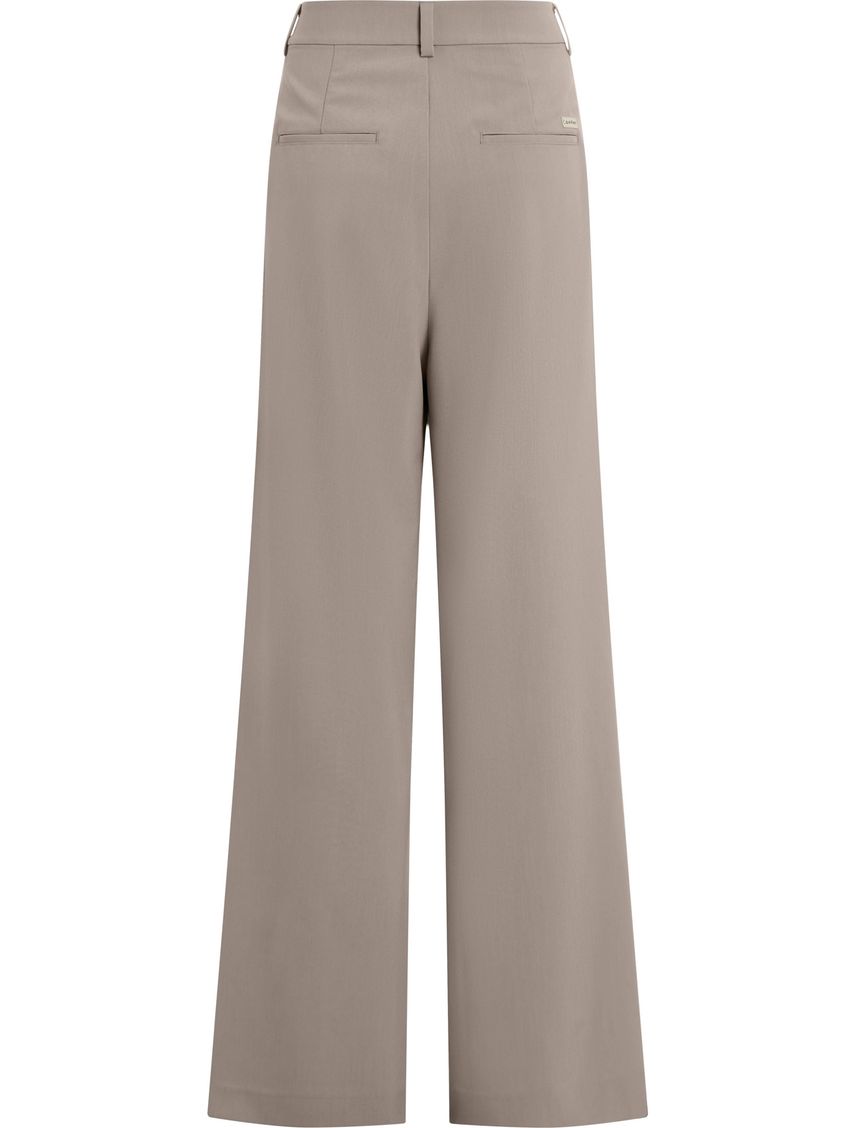 Pantalón gris tailore e pierna ancha