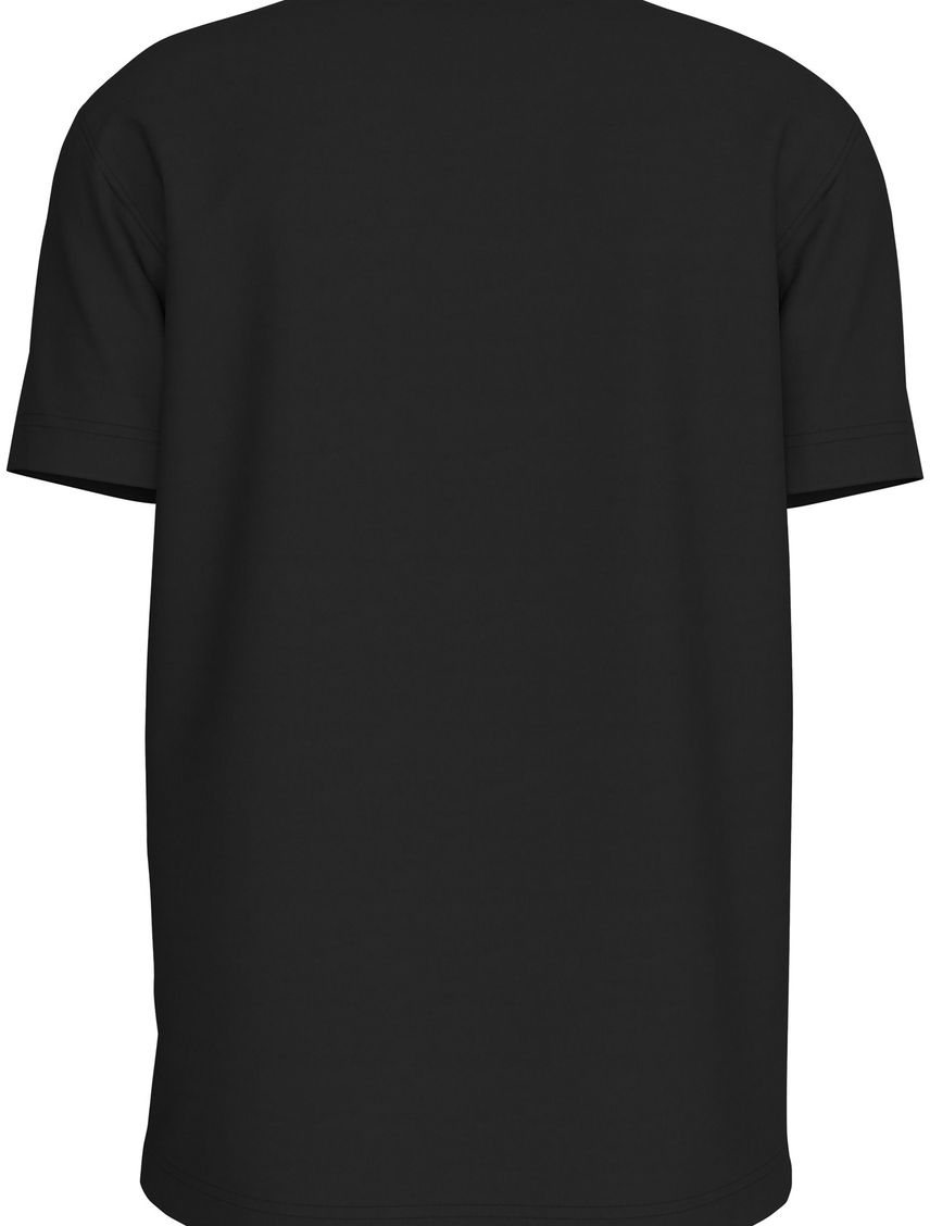 Camiseta negra suave con monograma en caja