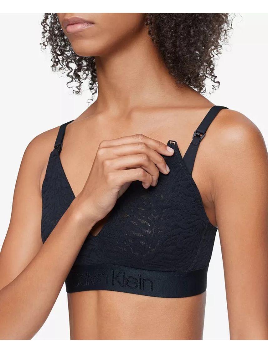 Bralette Negro Triángular con Broche Delantero