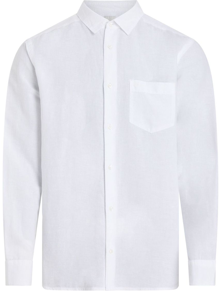 Camisa blanca e lino y algoón