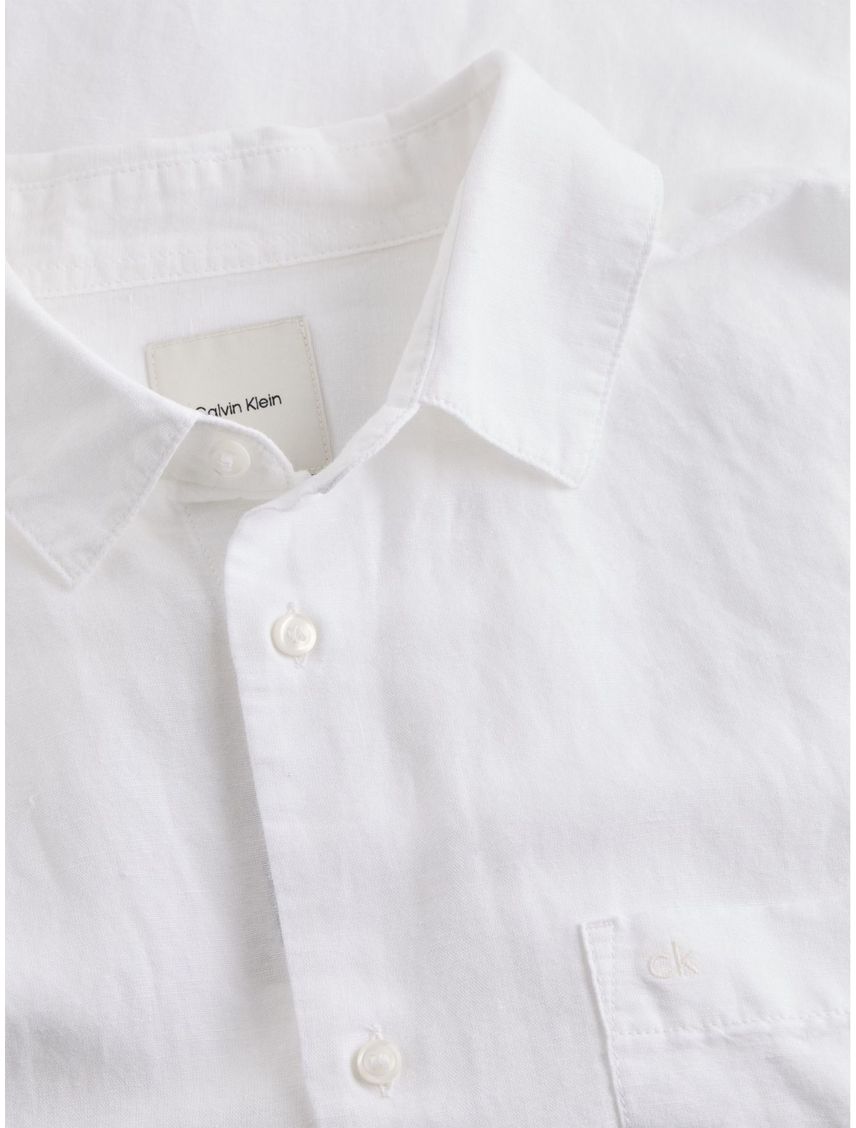 Camisa blanca e lino y algoón