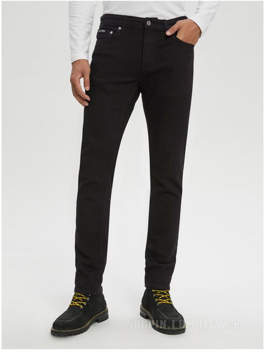 Jeans Negro Slim Classic Para Hombre