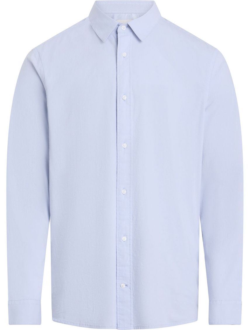 Camisa azul Chambray Ligera Manga Larga