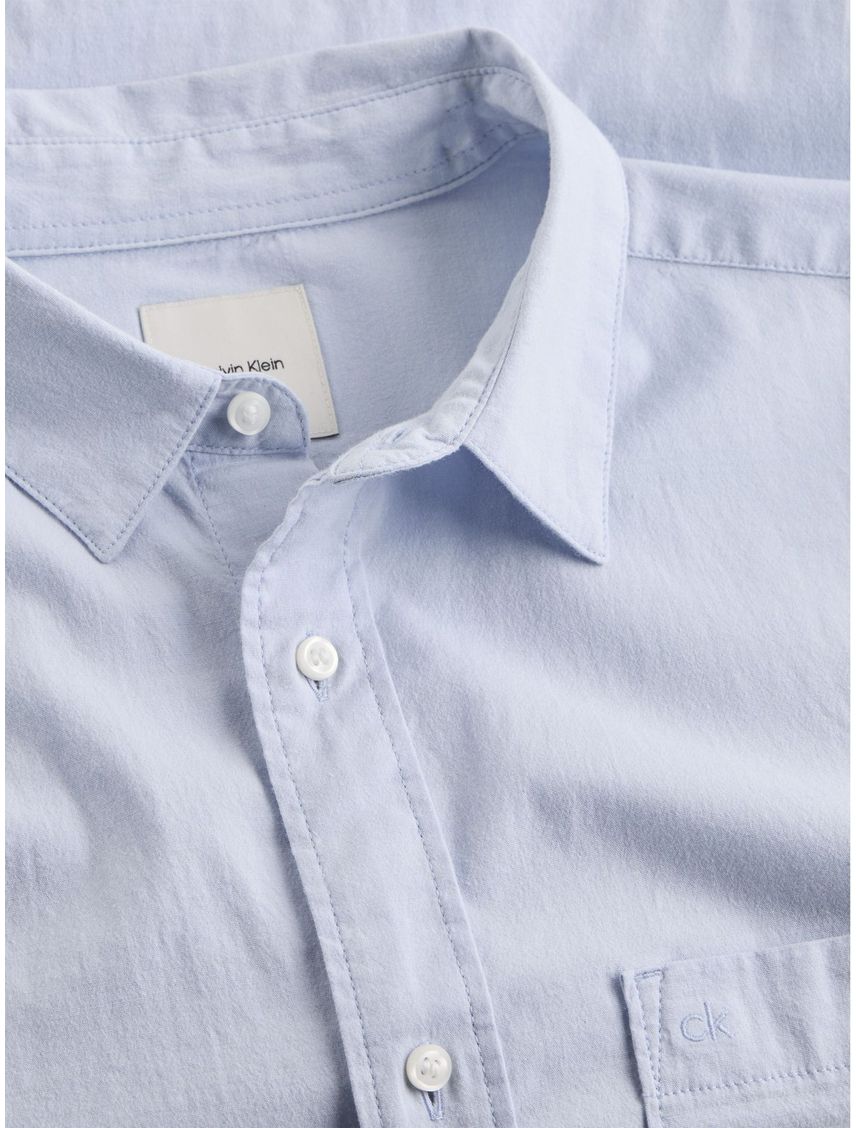 Camisa azul Chambray Ligera Manga Larga