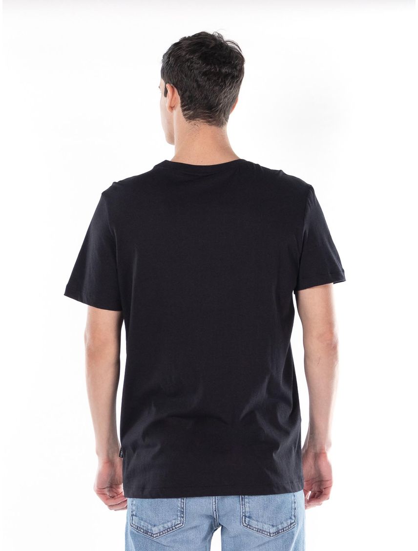 Camiseta negra soli liqui con logo