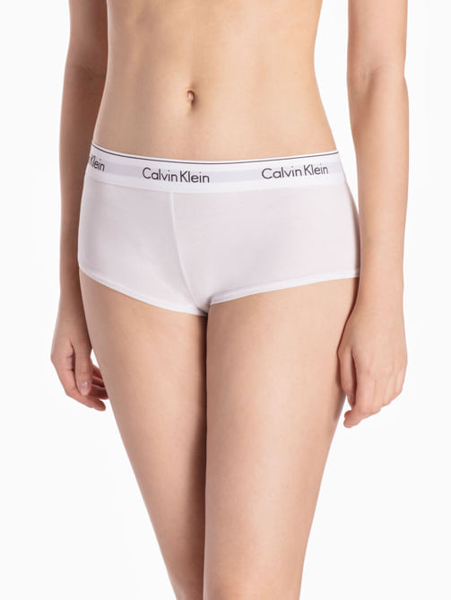 Pantie Blanco Algodón Short Mujer Calvin Klein