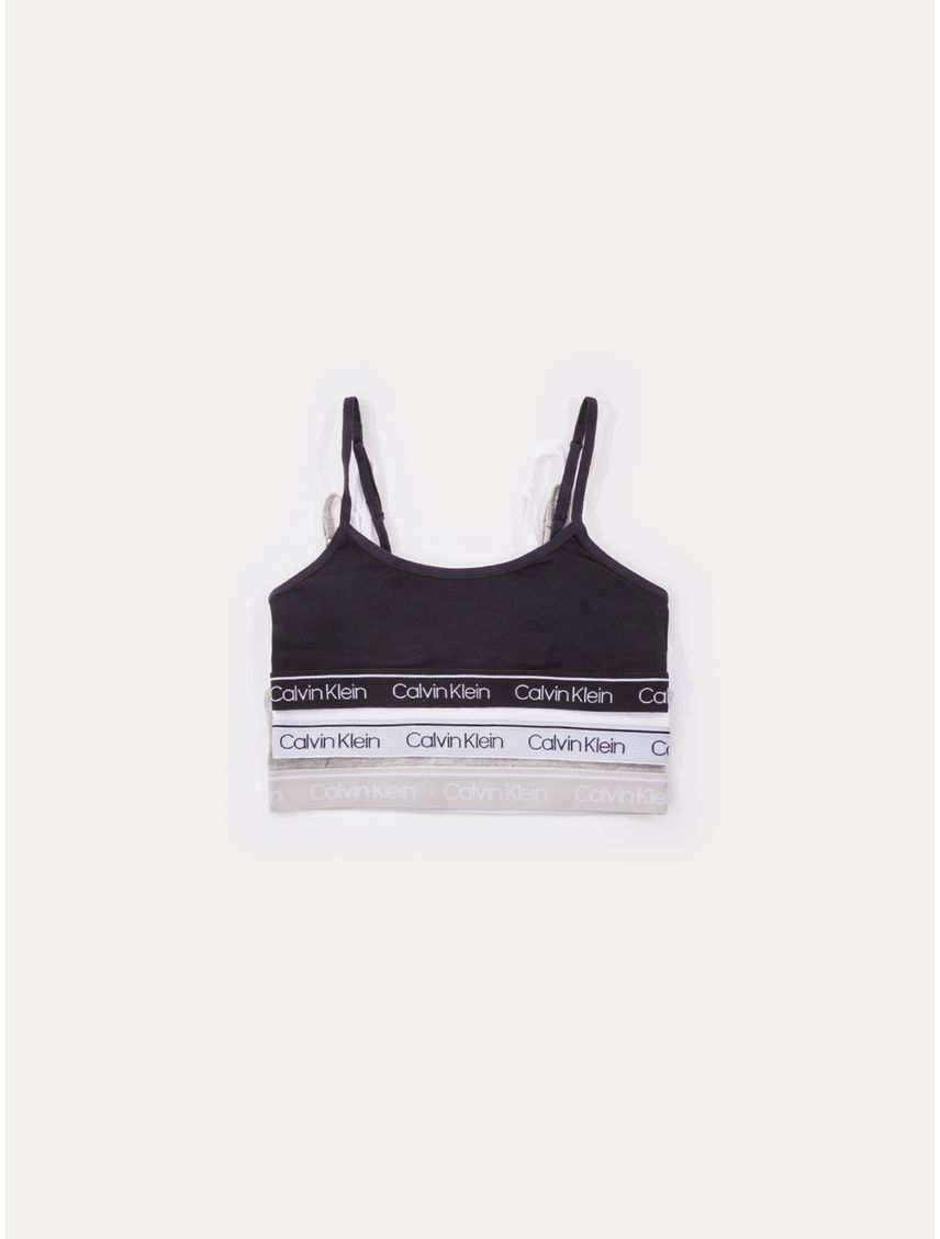 Paquete de 3 bralettes classic para niña multicolor