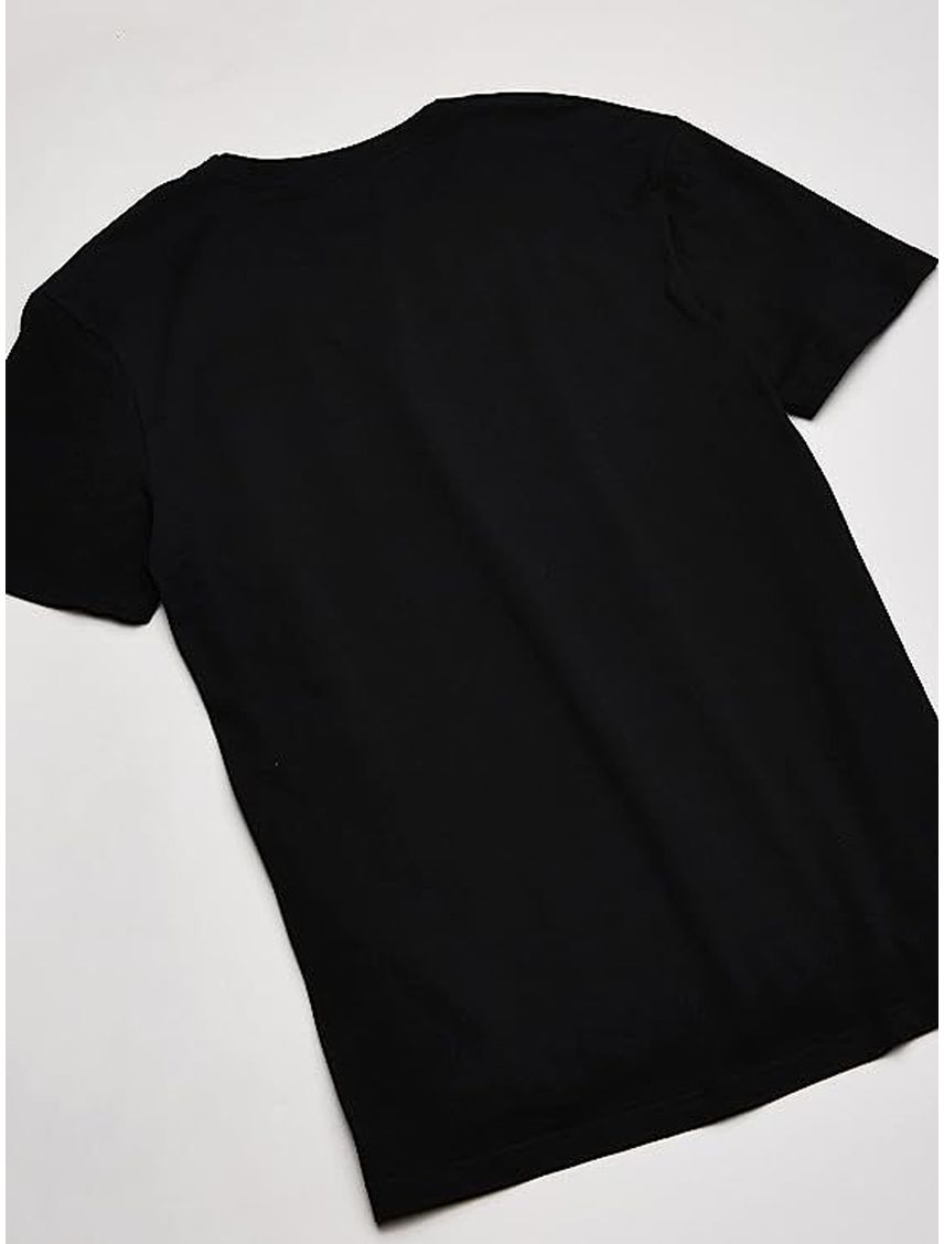Camiseta negra iconic con logo en bloque
