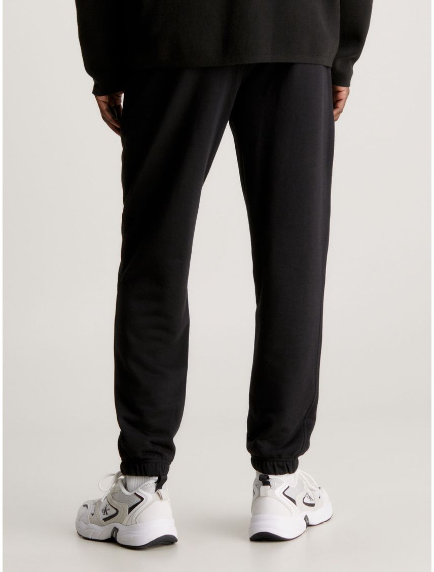 Pantalón Negro De Chándal De Felpa De Algodón