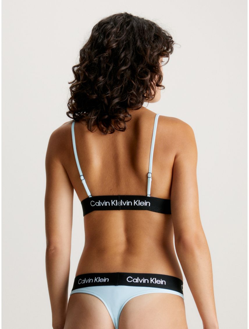 Parte azul de arriba de bikini de triángulo - CK96