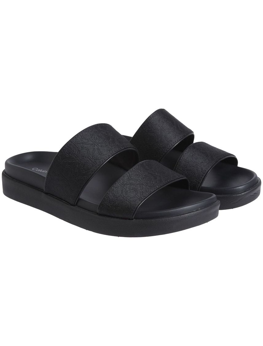 Sandalias negras con Logo de Jacquard