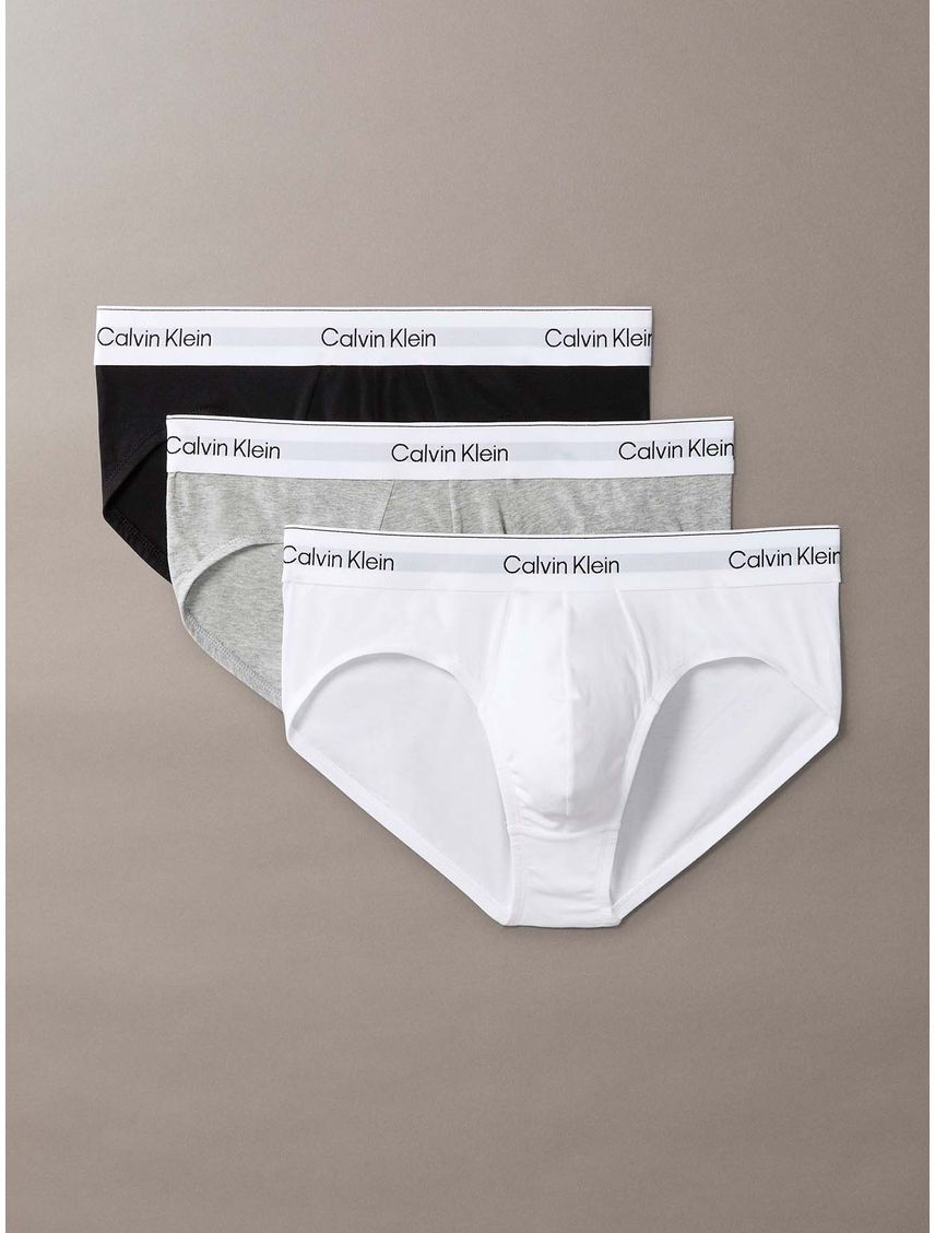 Pack Multicolor de 3 Slips de Cadera Icon Cotton Stretch
