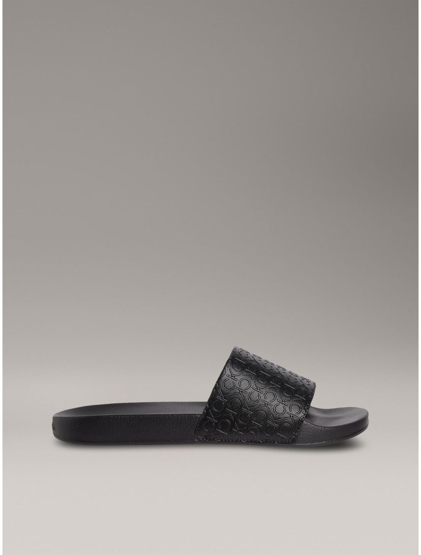 Sandalias negro con logo