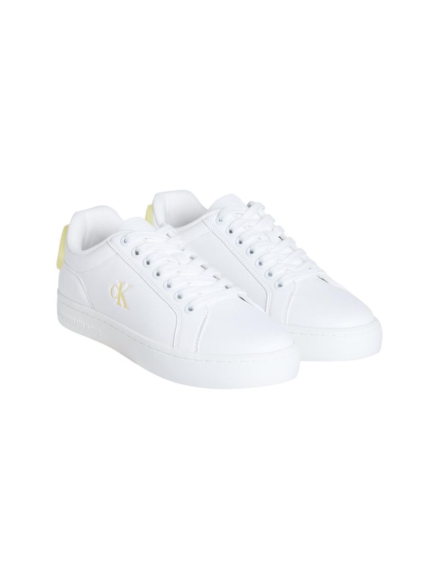 Tenis blanco classic cupsole de cuero con parche