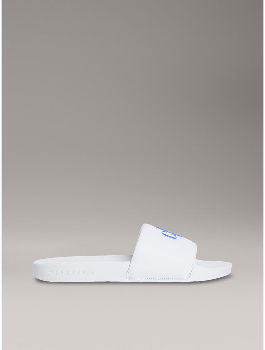 Sandalias gris con logo