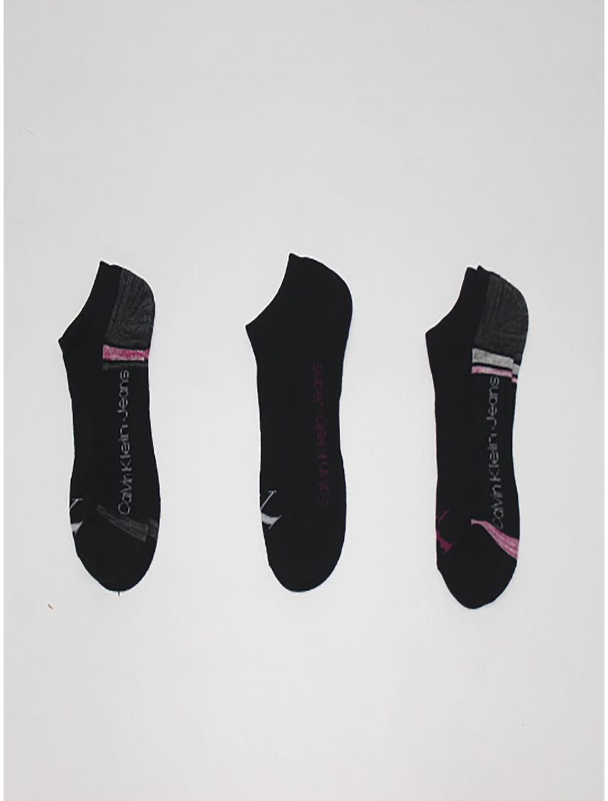 Paquete De 3 Pares Medias Con Logo Y Diseño Mujer Negro Calvin Klein