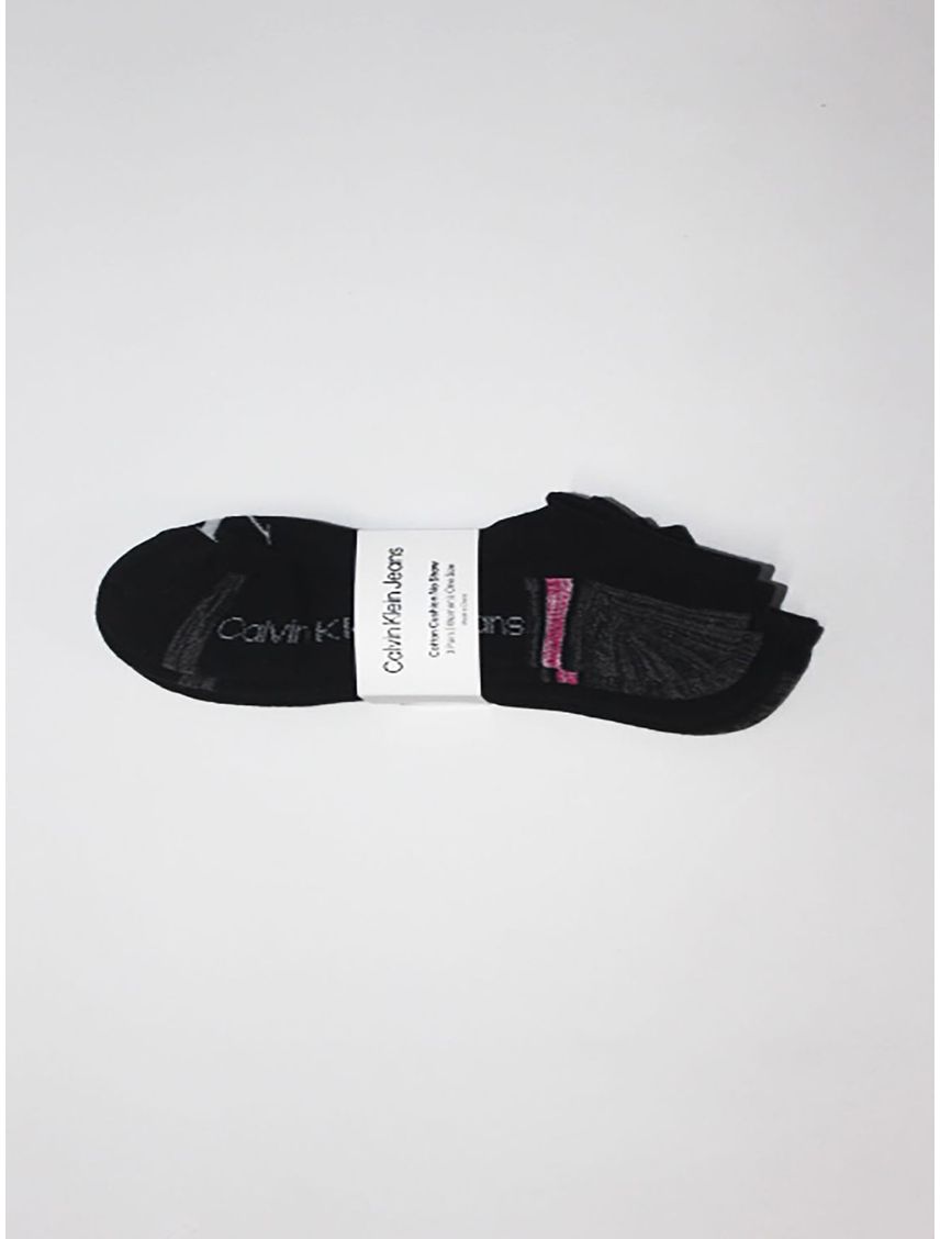 Paquete De 3 Pares Medias Con Logo Y Diseño Mujer Negro Calvin Klein