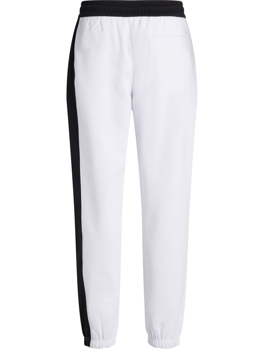 Jogger Blanco Con Logo Vertical Para Hombre