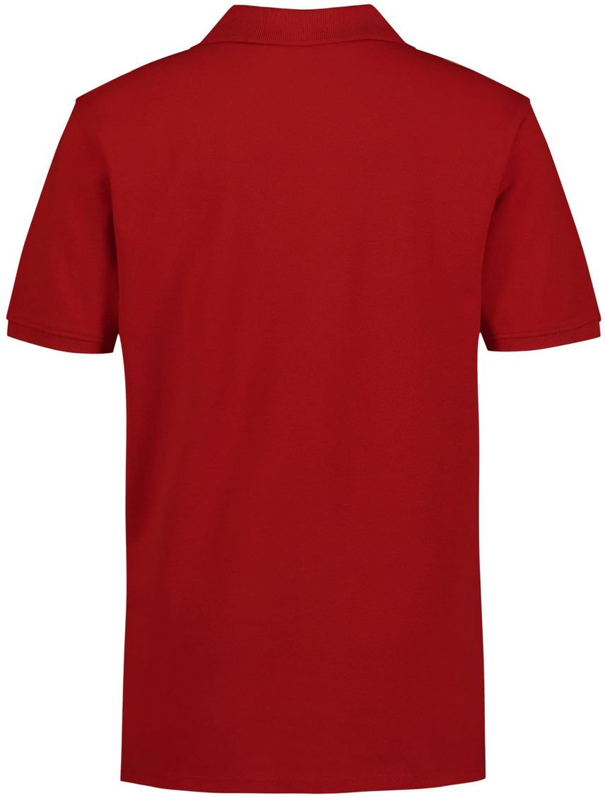 Polo rojo con logotipo en vertical para niño