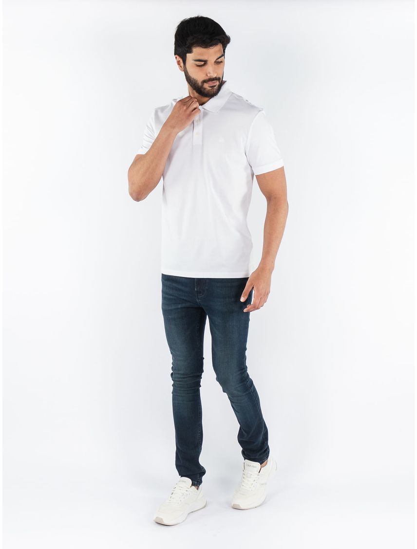Polo Blanca De Algodón Para Hombre