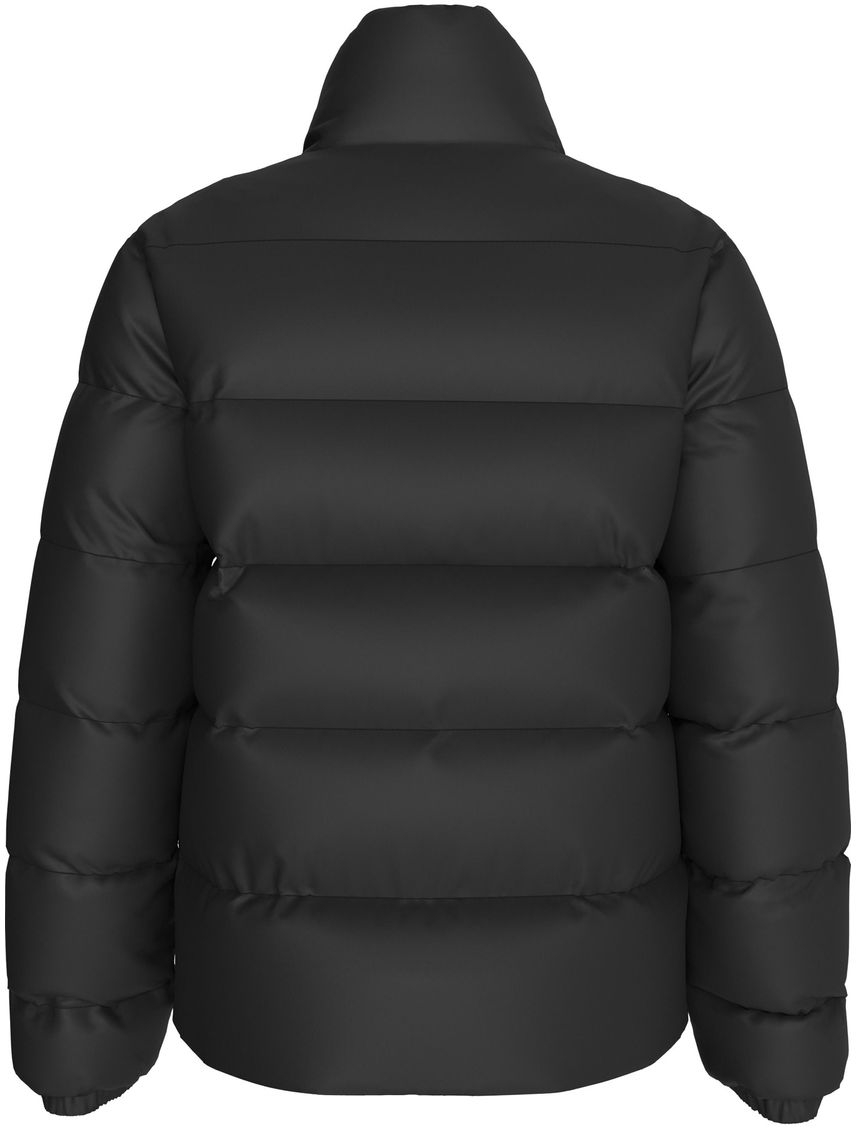 Chaqueta negra acolchada con mini monograma