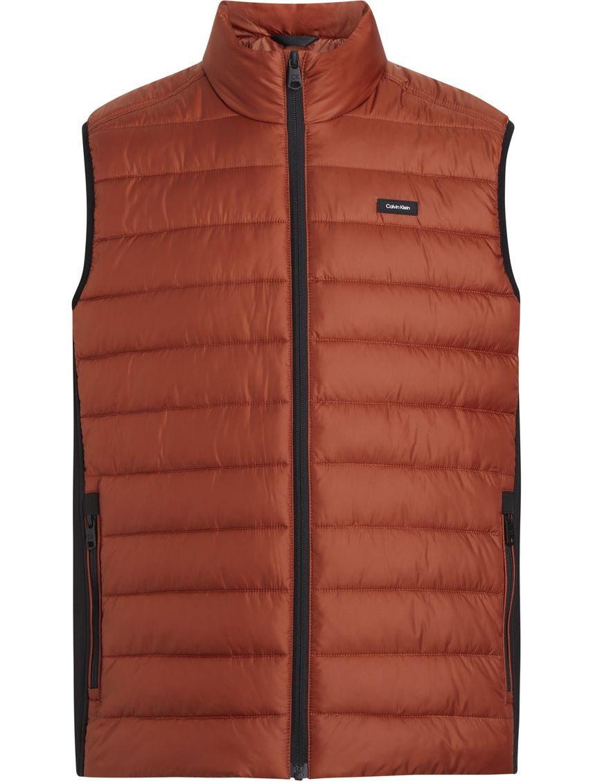 Chaleco naranja con relleno de poliéster reciclado